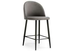 Барный стул Амизуре темно-серый / черный матовый (48x53x95)