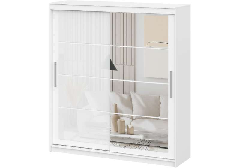 Шкафы Лайн 2 белый текстурный (200,1x60x220). 
