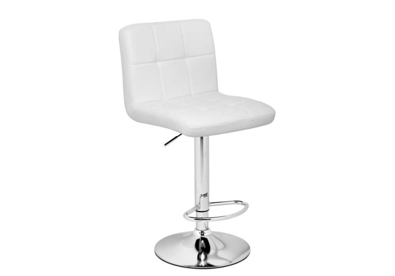 Барный стул Paskal white / chrome (43x53x89). 
