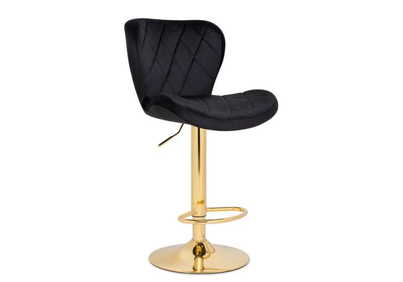 Барный стул Porch black / golden (47x53x89). 
