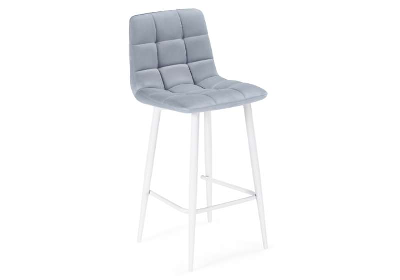 Барный стул Чилли К  светло-серый / белый (43x42x93). 
