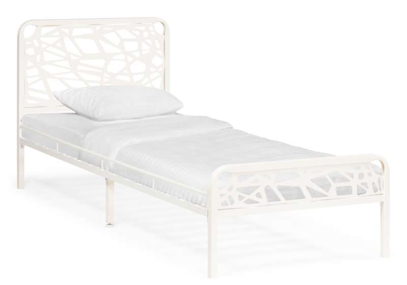 Кровать Кубо 90х200 белый (93x206x90). 
