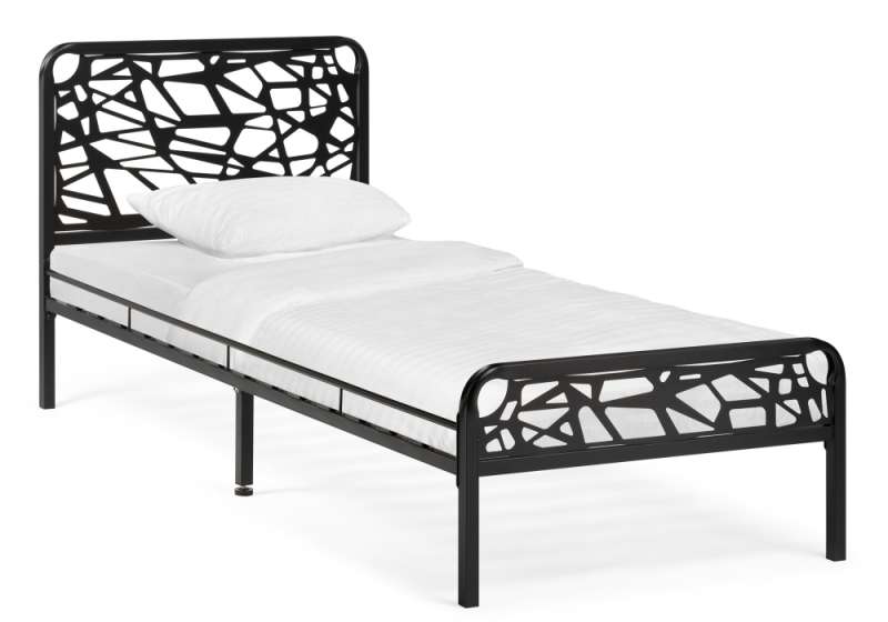 Кровать Кубо 90х200 черный (93x206x90). 