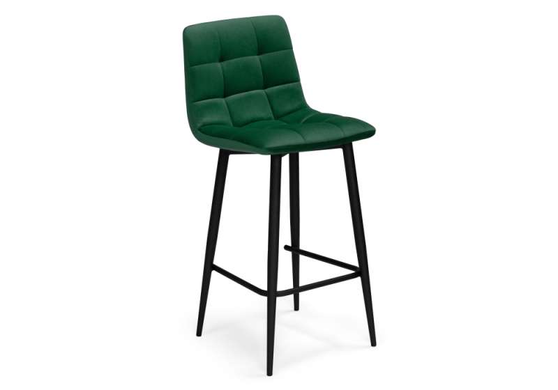 Барный стул Чилли К зеленый / черный (43x42x93). 