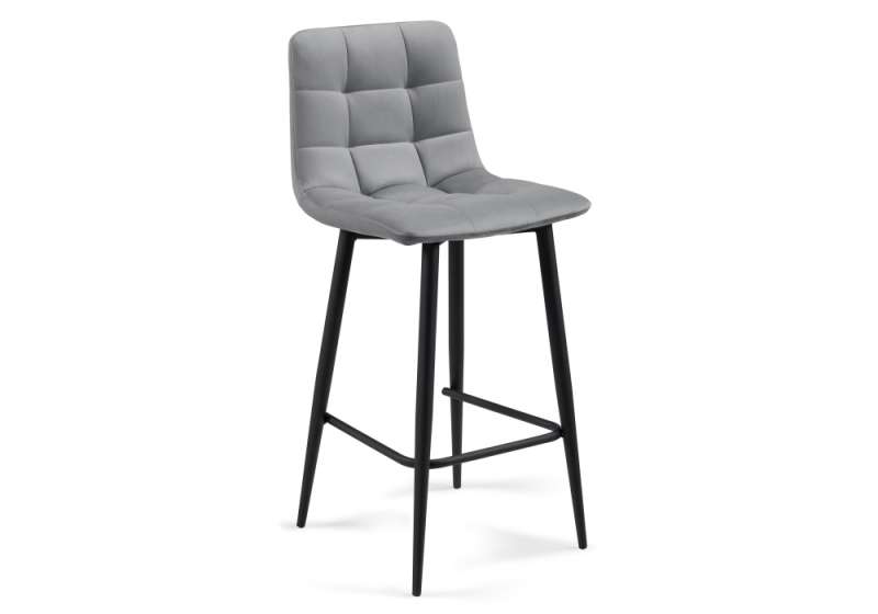 Барный стул Чилли К темно-серый / черный (43x42x93). 